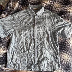 Zara Mens Floral Embroidery Shirt